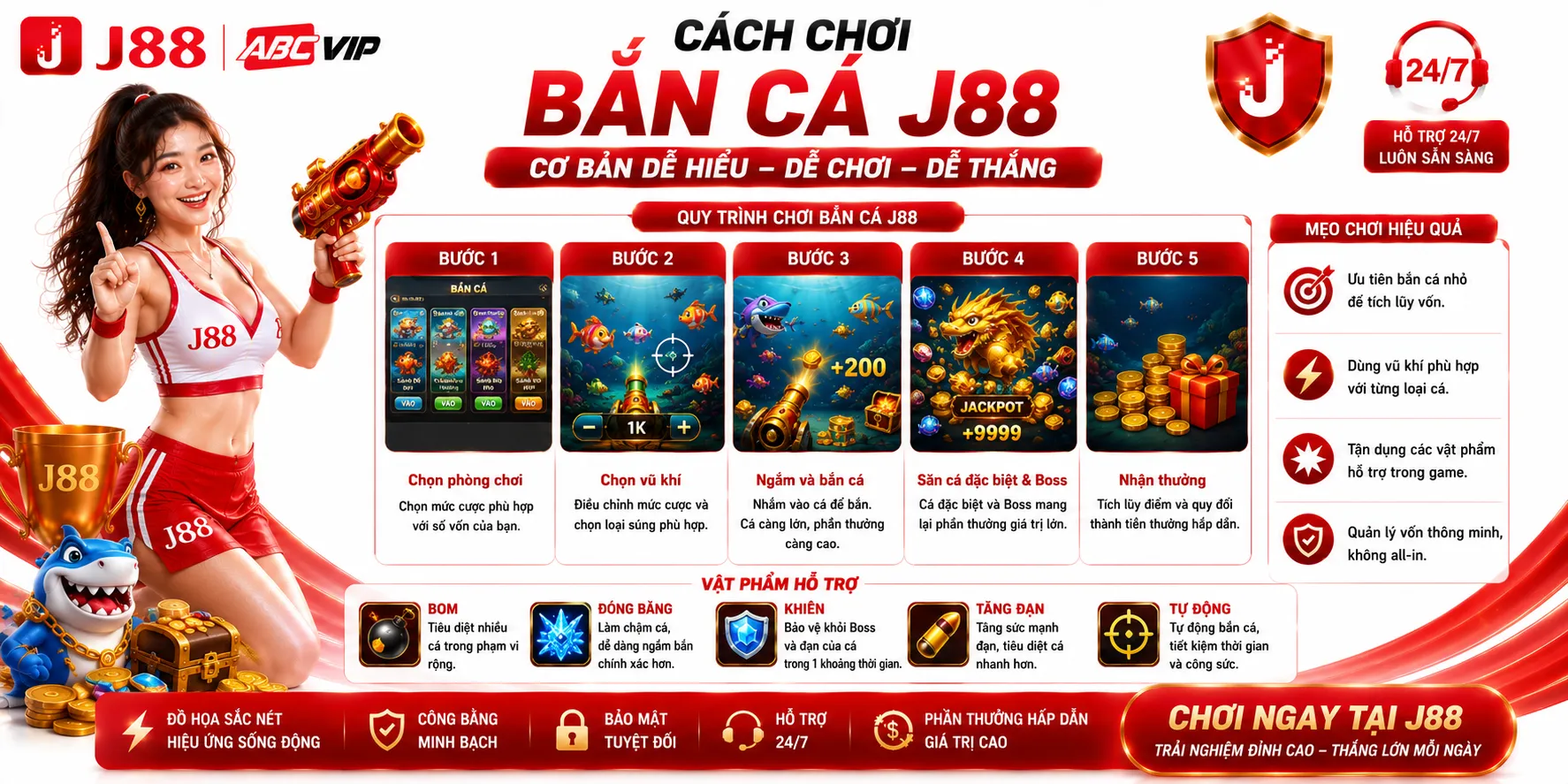 Cách chơi bắn cá J88 cơ bản