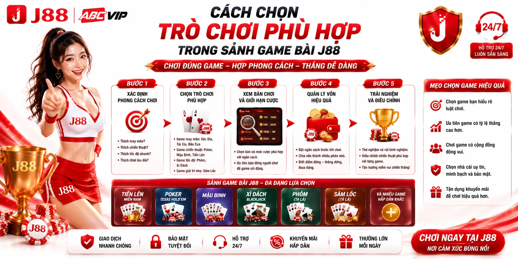 Cách chọn trò chơi phù hợp trong sảnh game bài