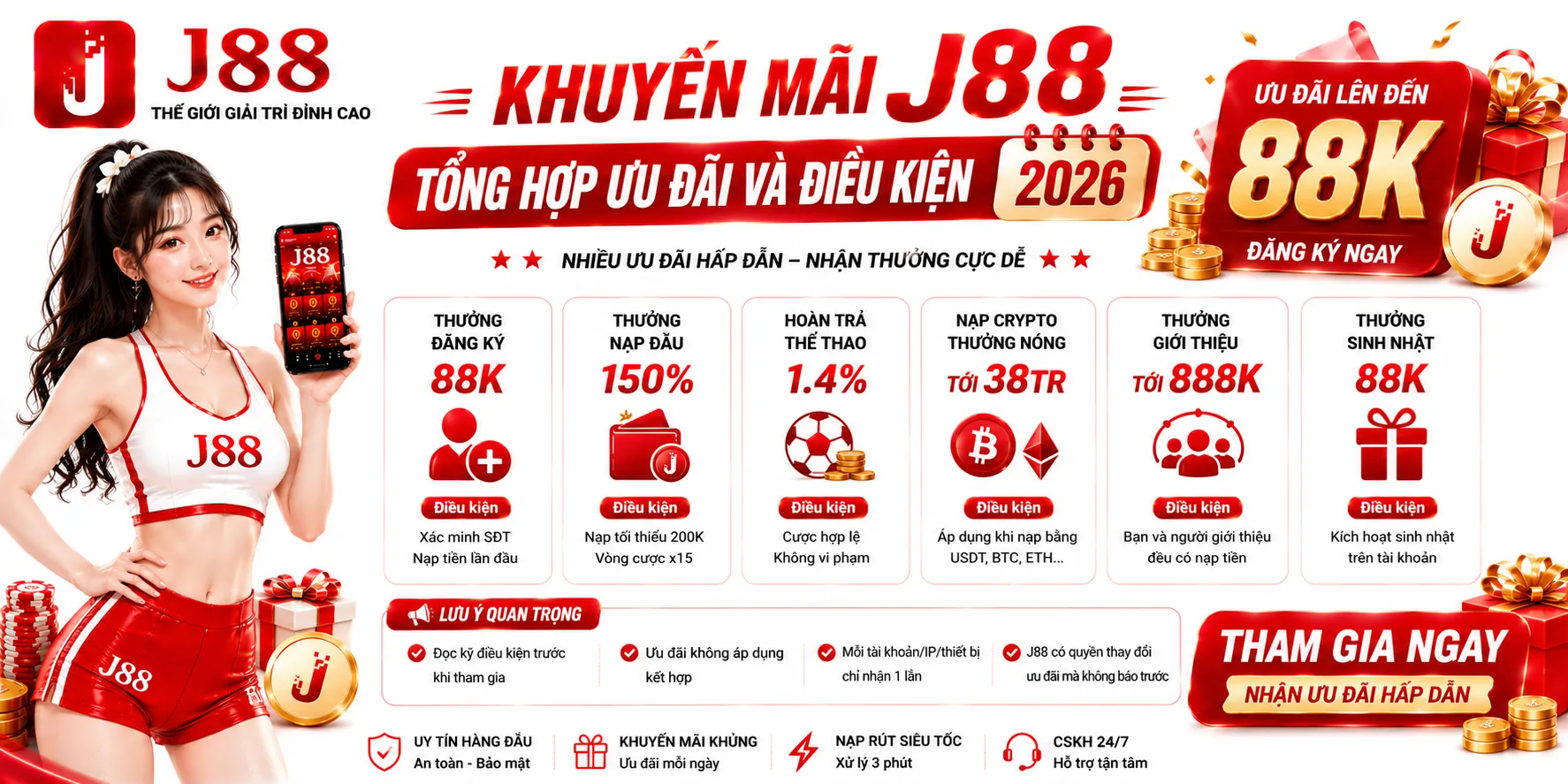 Cần kiểm tra gì trước khi nhận khuyến mãi J88?
