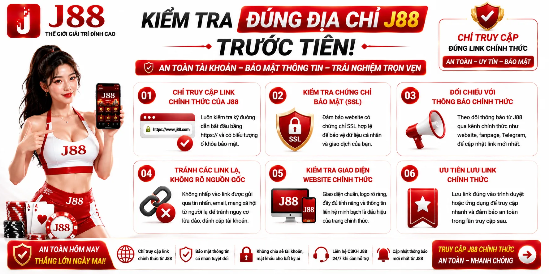 Kiểm tra đúng địa chỉ J88 trước tiên